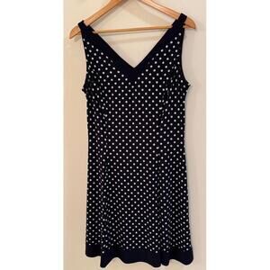 Chaps Women's Polka Dot Sleeveless Dress Size L/G